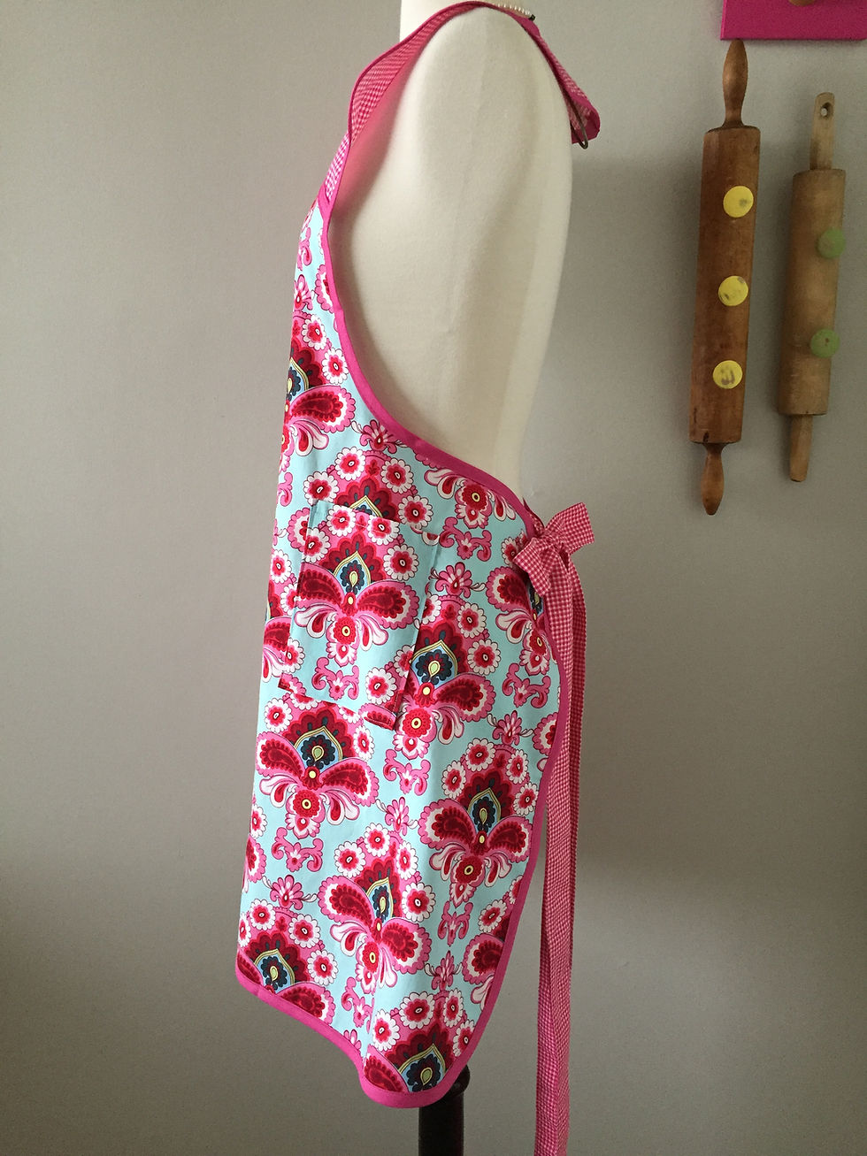 Thumbnail: Retro Apron 1940's Style Stunning Damask Apron