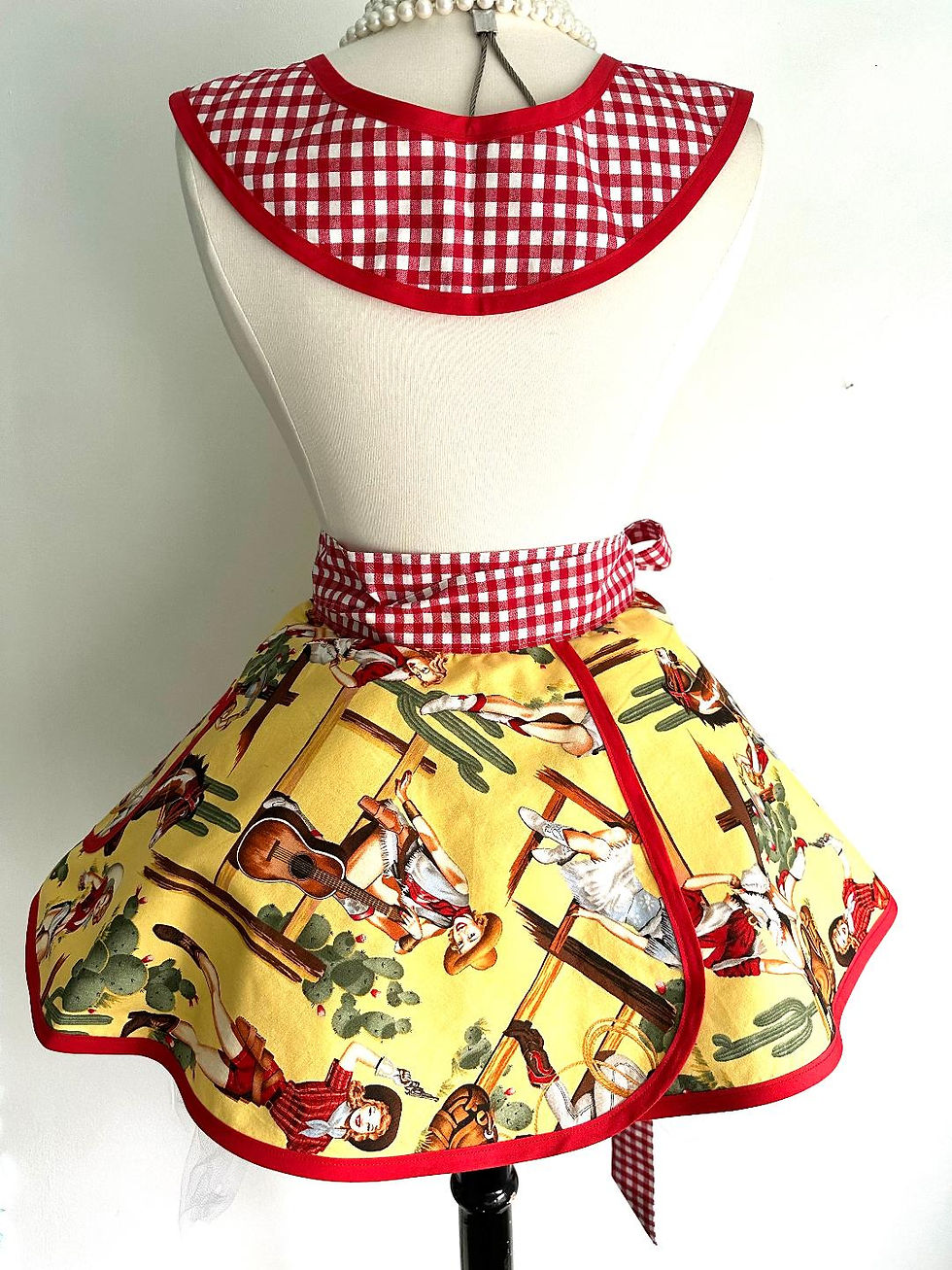 Thumbnail: Yee Haw Yellow Cowgirl Circle Skirt Apron