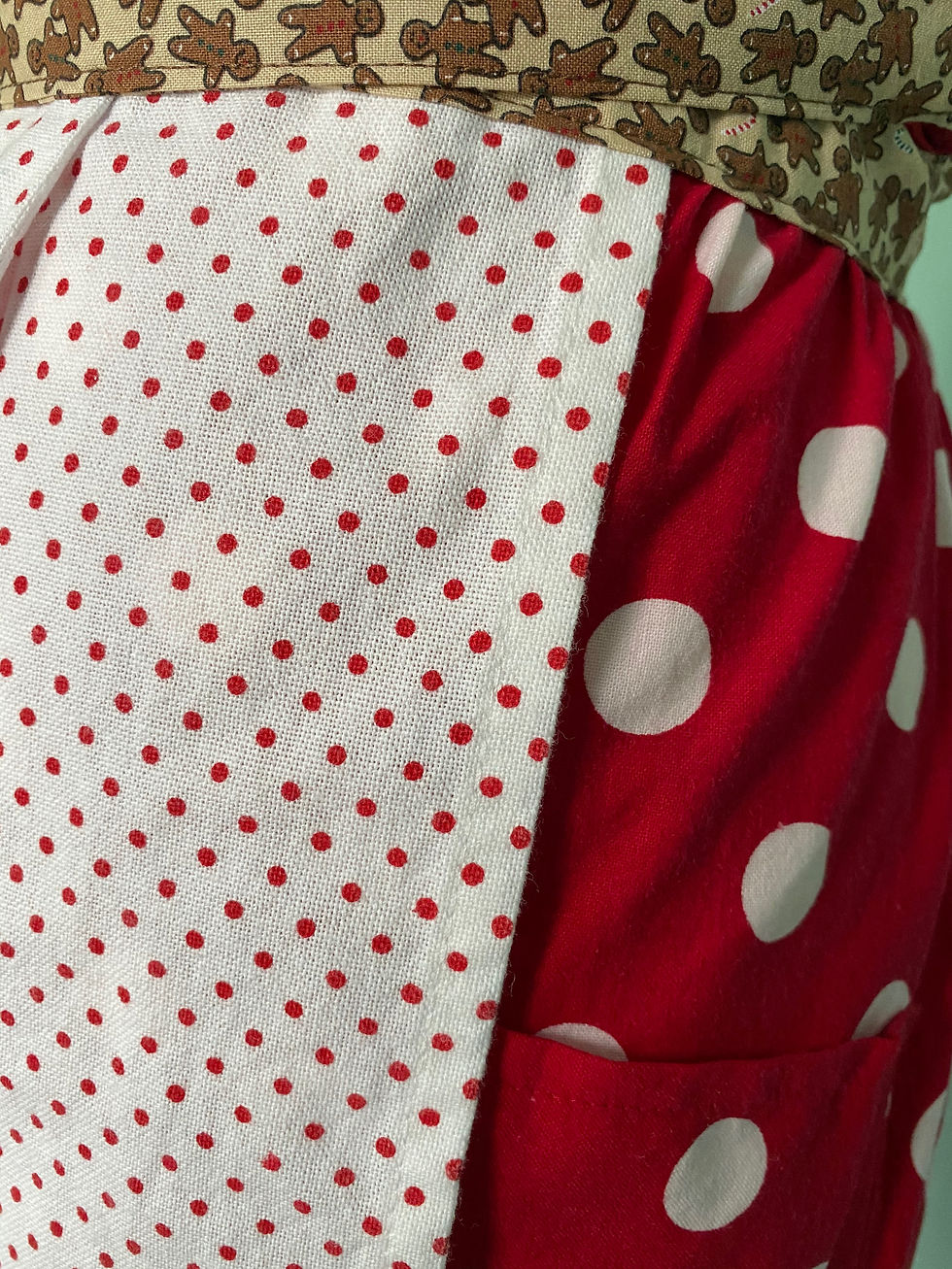 Thumbnail: Gingerbread Embroidered Christmas Retro Apron