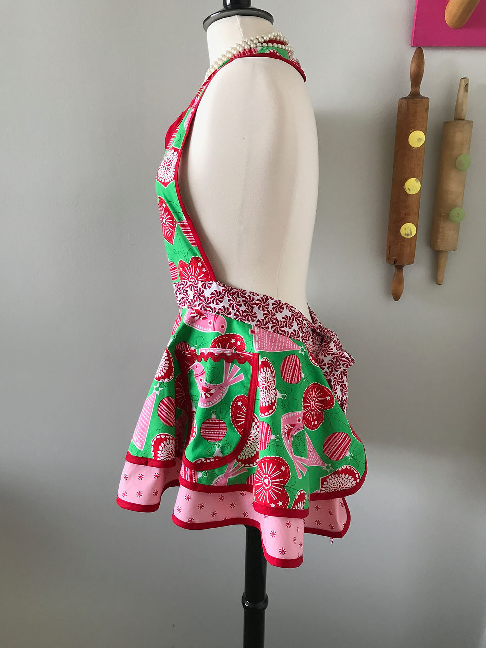 Thumbnail: Retro Apron Scandinavian Christmas Circle Skirt