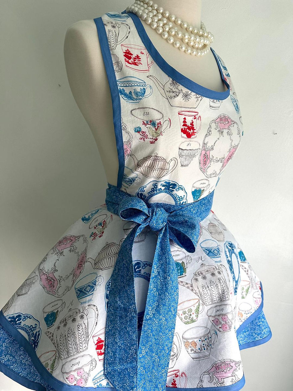 Thumbnail: Elegant Tea Retro Double Circle Skirt Apron