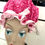 Thumbnail: Women's Shower Cap Ruffled "Pink Animal Print"
