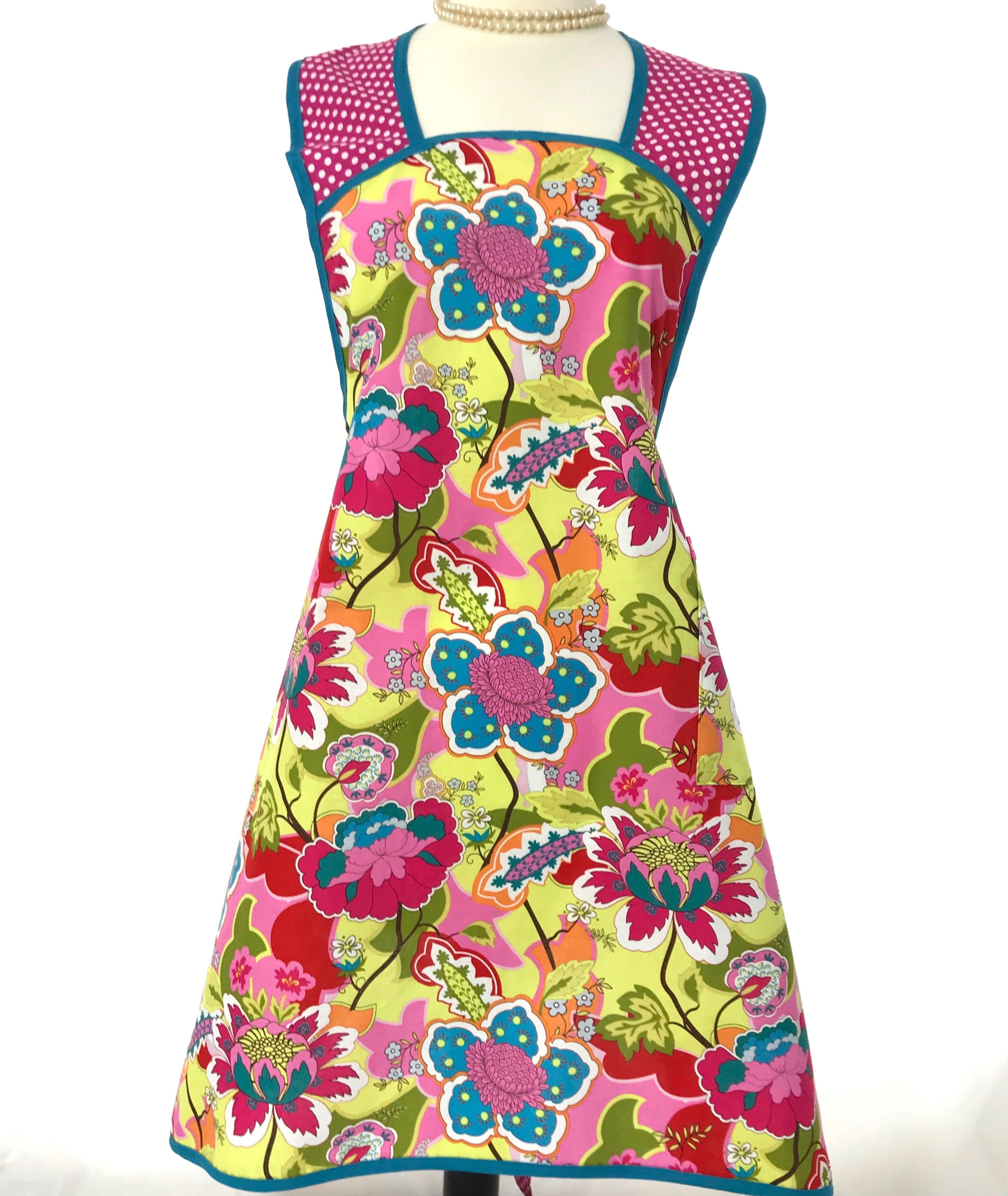 Whimsical Jacobean A-Line Retro Apron