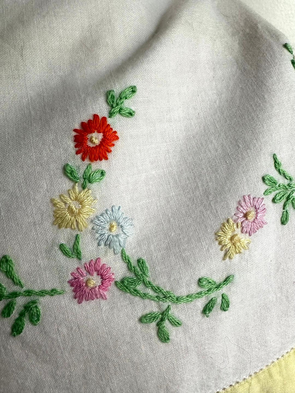 Thumbnail: Flowers Pink Tangerine Vintage Pillowcase Retro Apron