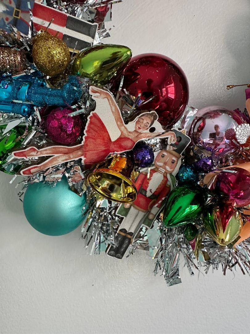 Thumbnail: Nutcracker Retro Kitsch Christmas Wreath