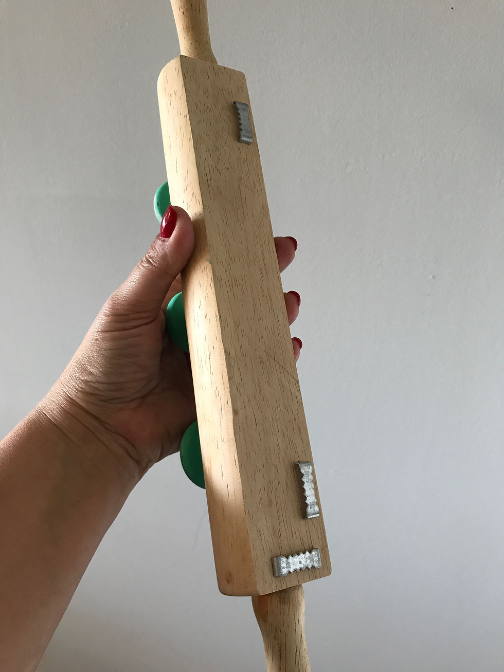 Thumbnail: Aqua Knobs #3 Vintage Rolling Pin Hanger