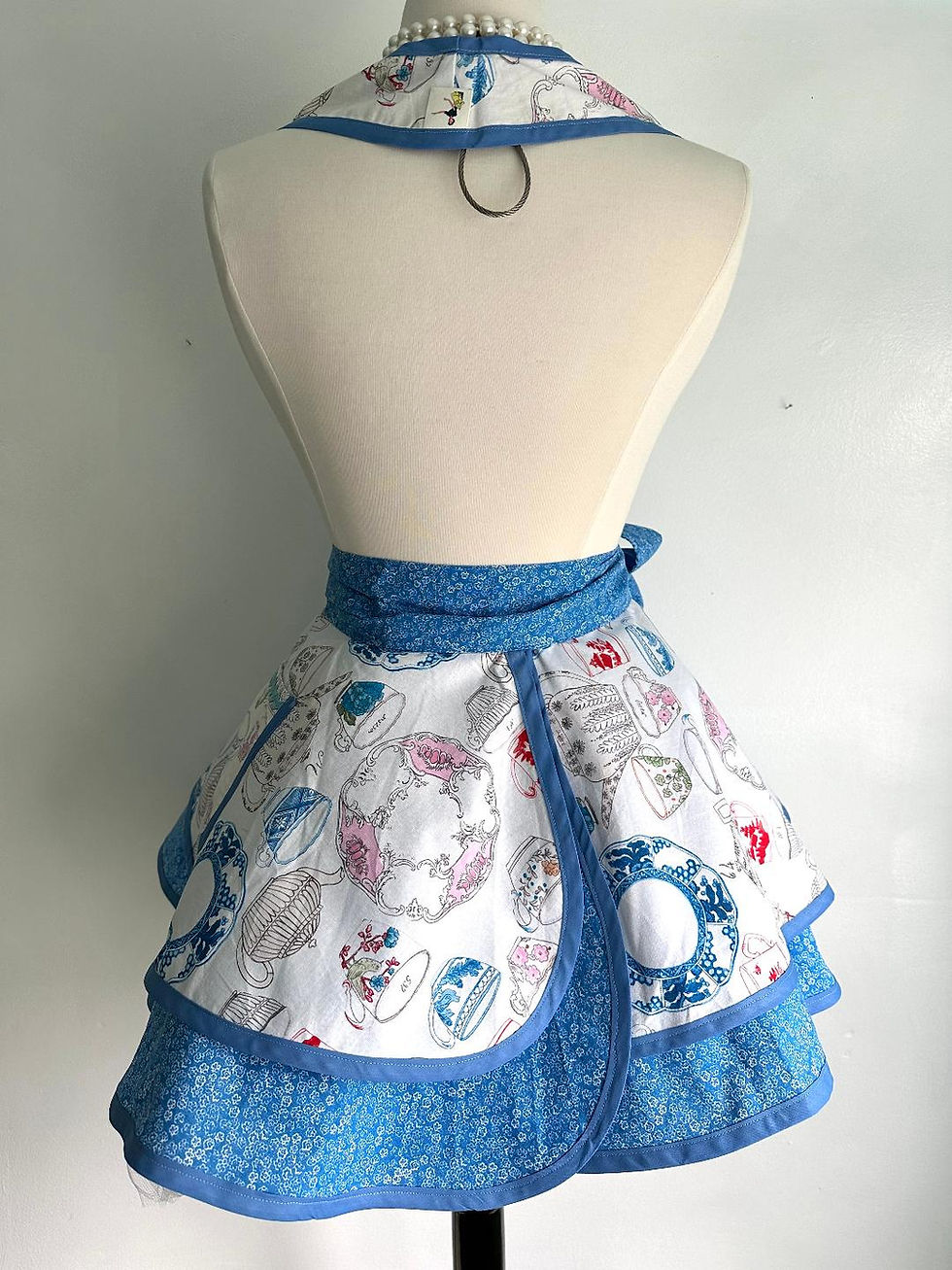 Thumbnail: Elegant Tea Retro Double Circle Skirt Apron