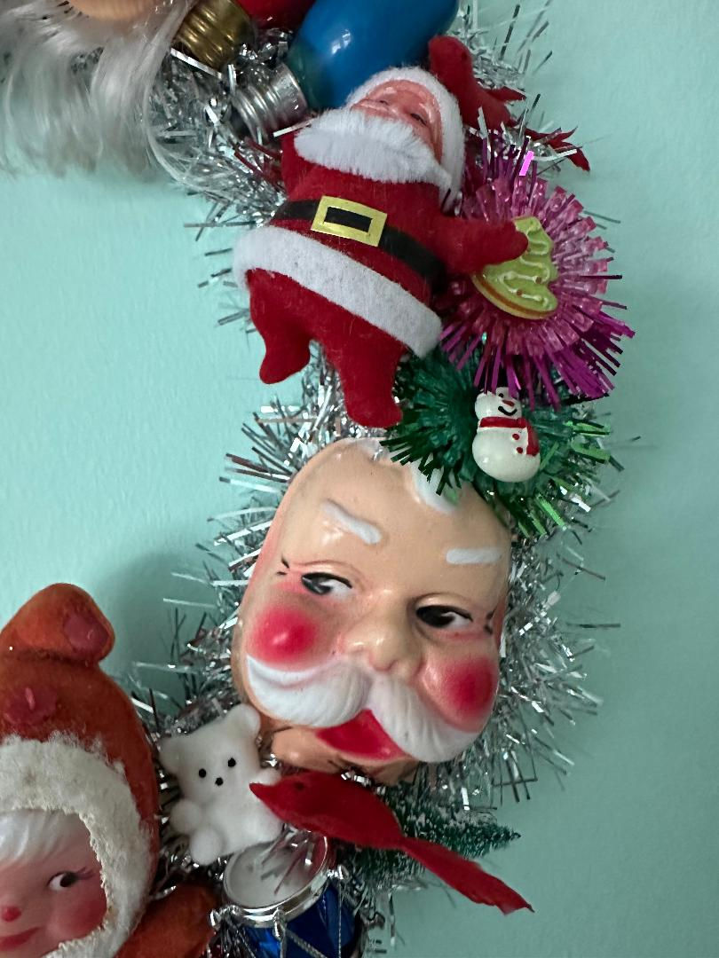 Thumbnail: Tinsel Vintage Kitsch Christmas Wreath