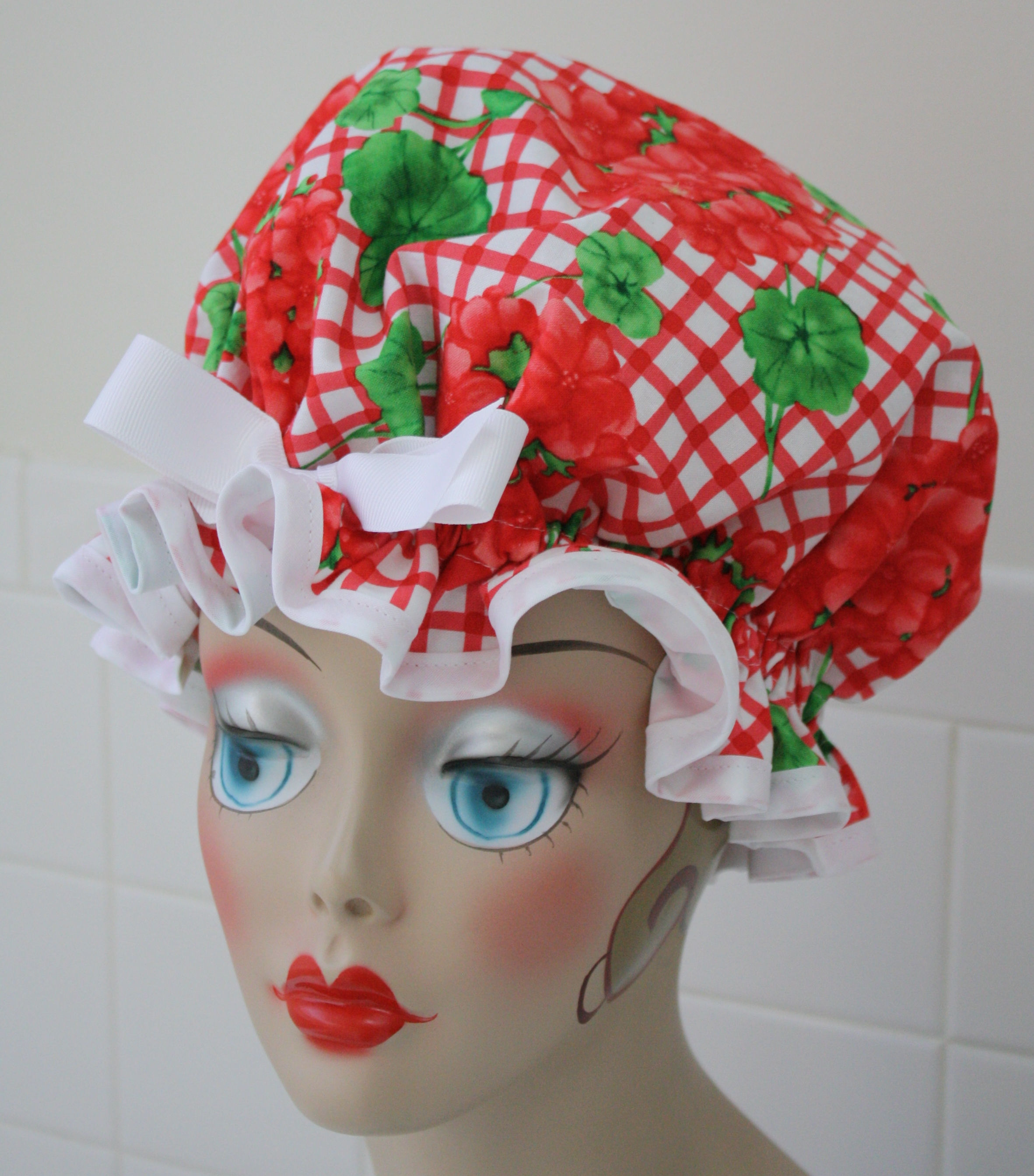 Geraniums Shower Cap
