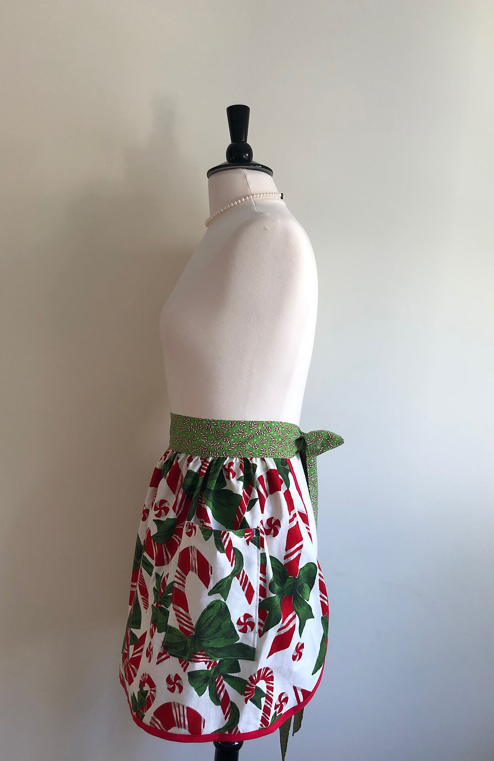 Thumbnail: "Candy Canes" 1950s Tablecloth Waist Apron