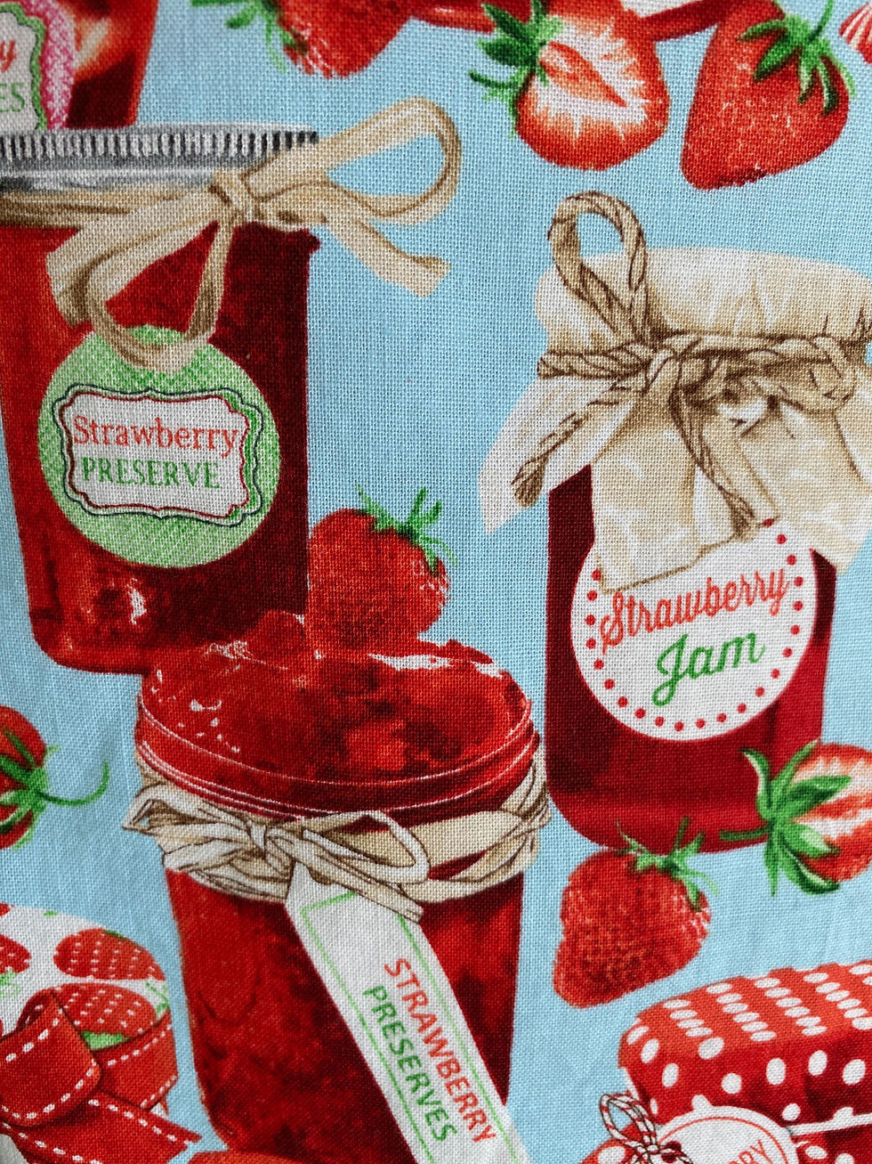 Thumbnail: "Strawberry Jam #2" Circle Skirt Retro Apron