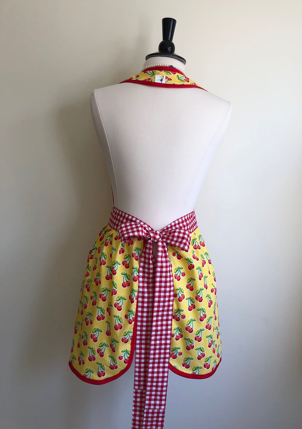 Thumbnail: Cherries on Yellow Retro Apron
