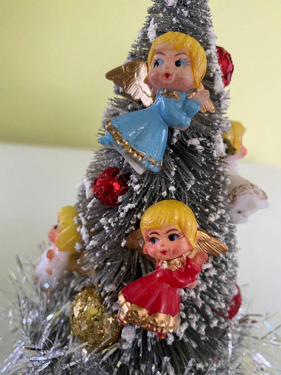 Thumbnail: Vintage Silver Sugar Bowl Angels Christmas Centerpiece