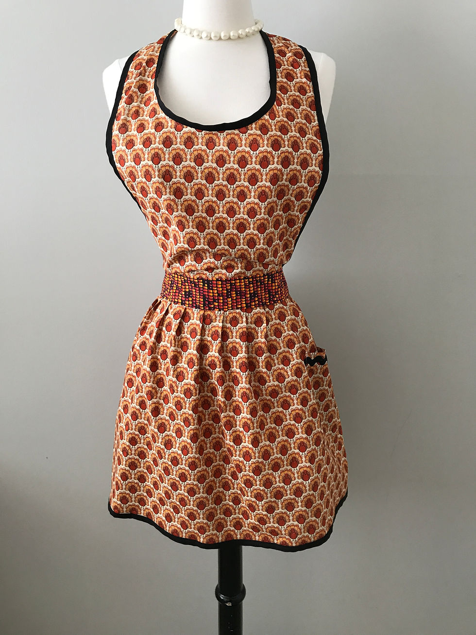 Thumbnail: Retro Apron Gobble Gobble Thanksgiving Apron