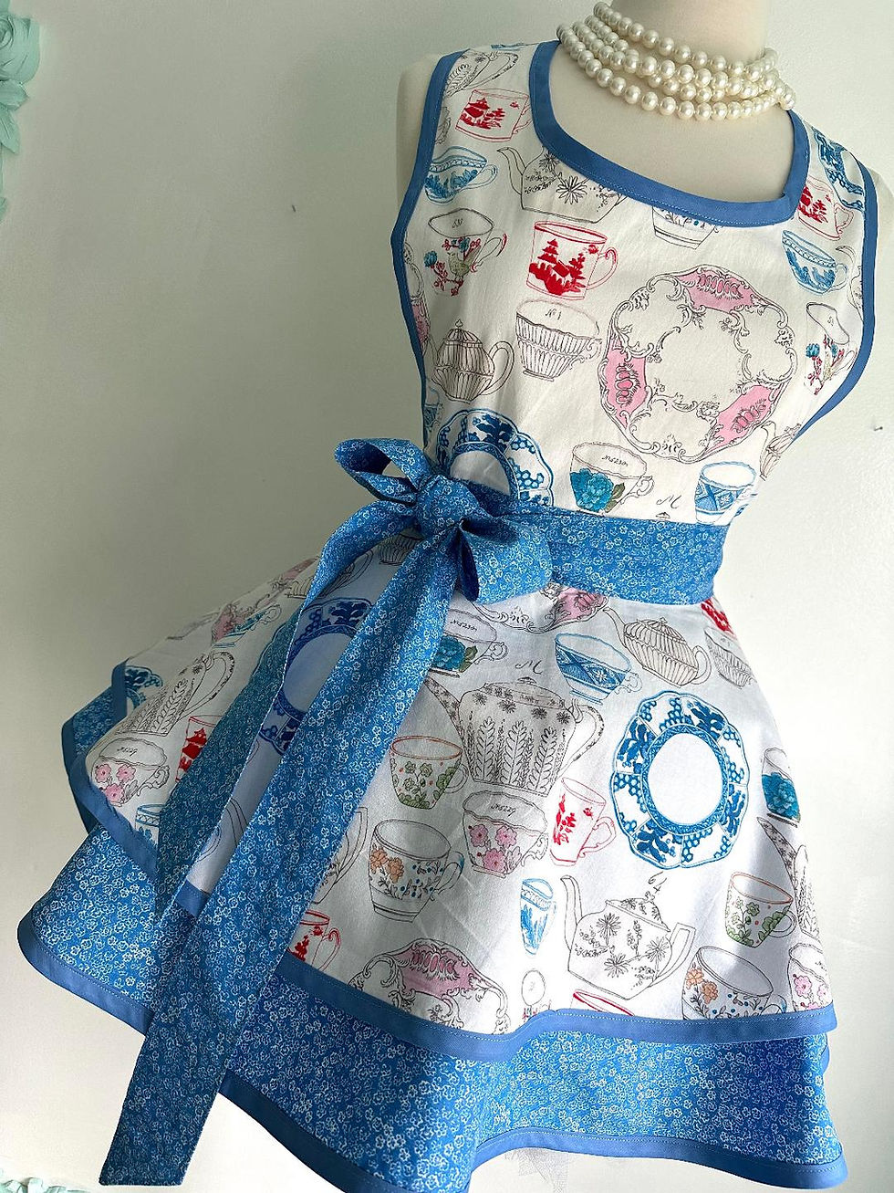 Thumbnail: Elegant Tea Retro Double Circle Skirt Apron