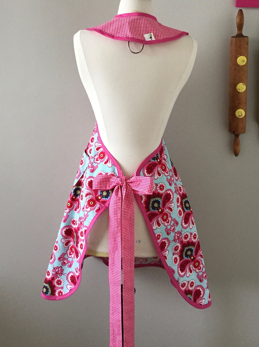 Thumbnail: Retro Apron 1940's Style Stunning Damask Apron