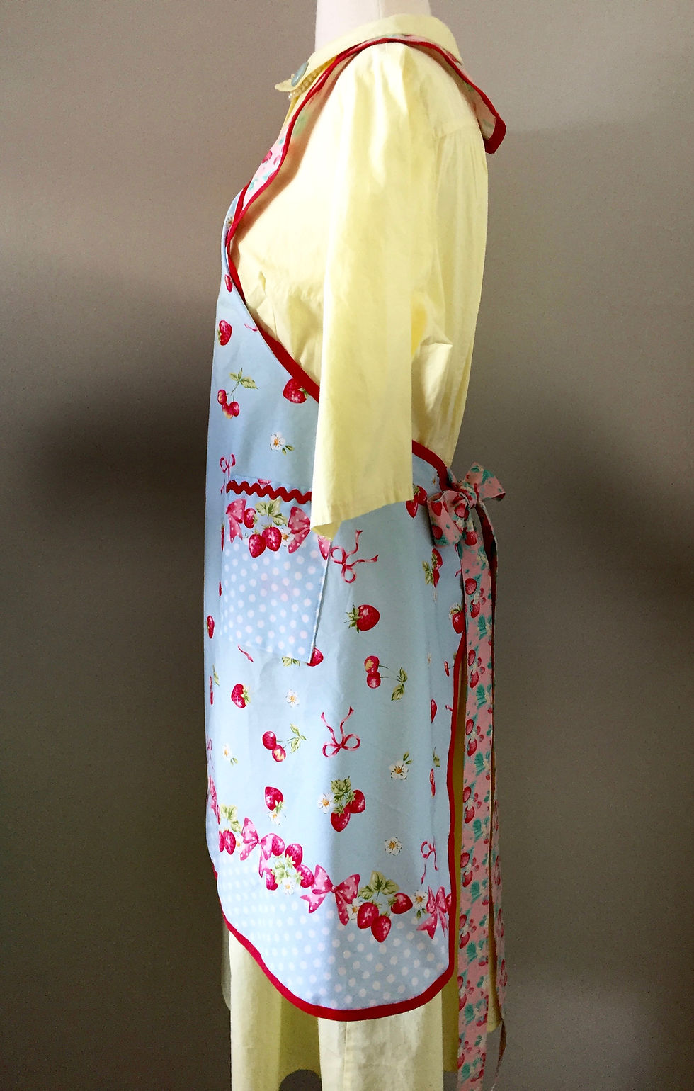 Thumbnail: Retro Apron Strawberries on Blue Apron