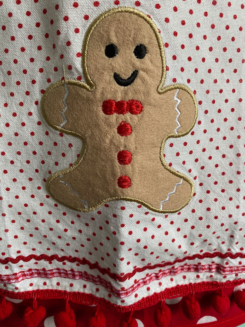 Thumbnail: Gingerbread Embroidered Christmas Retro Apron