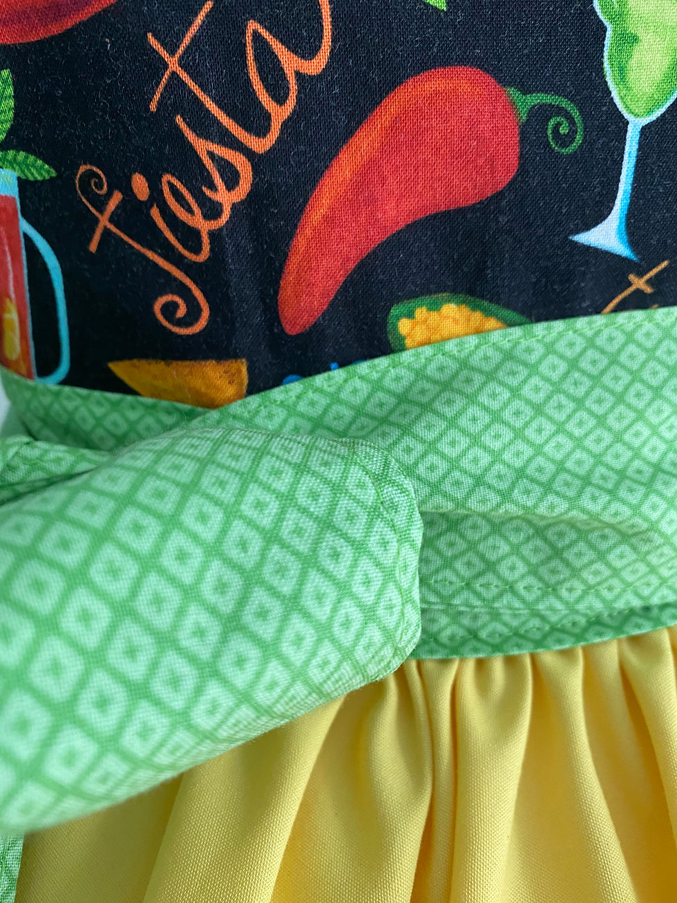 Thumbnail: Mexican Fiesta Retro Apron with Pom Poms