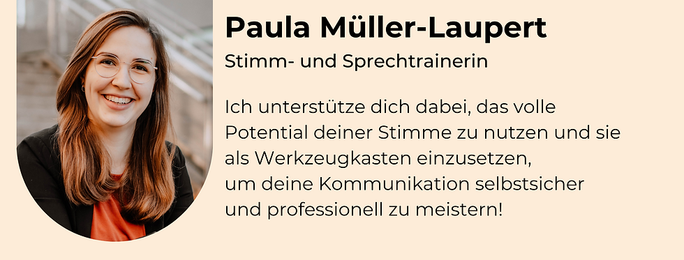 Nervosität senken durch Stimmtraining mit Paula Müller-Laupert