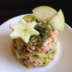 TARTARE DE TRUITE ROSE, AVOCAT & POMME VERTE
