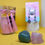 Miniatura: Brincos terapêuticos com Quartzo Rosa e Quartzo Verde [Therapeutic earrings with Rose Quartz and Aventurine]