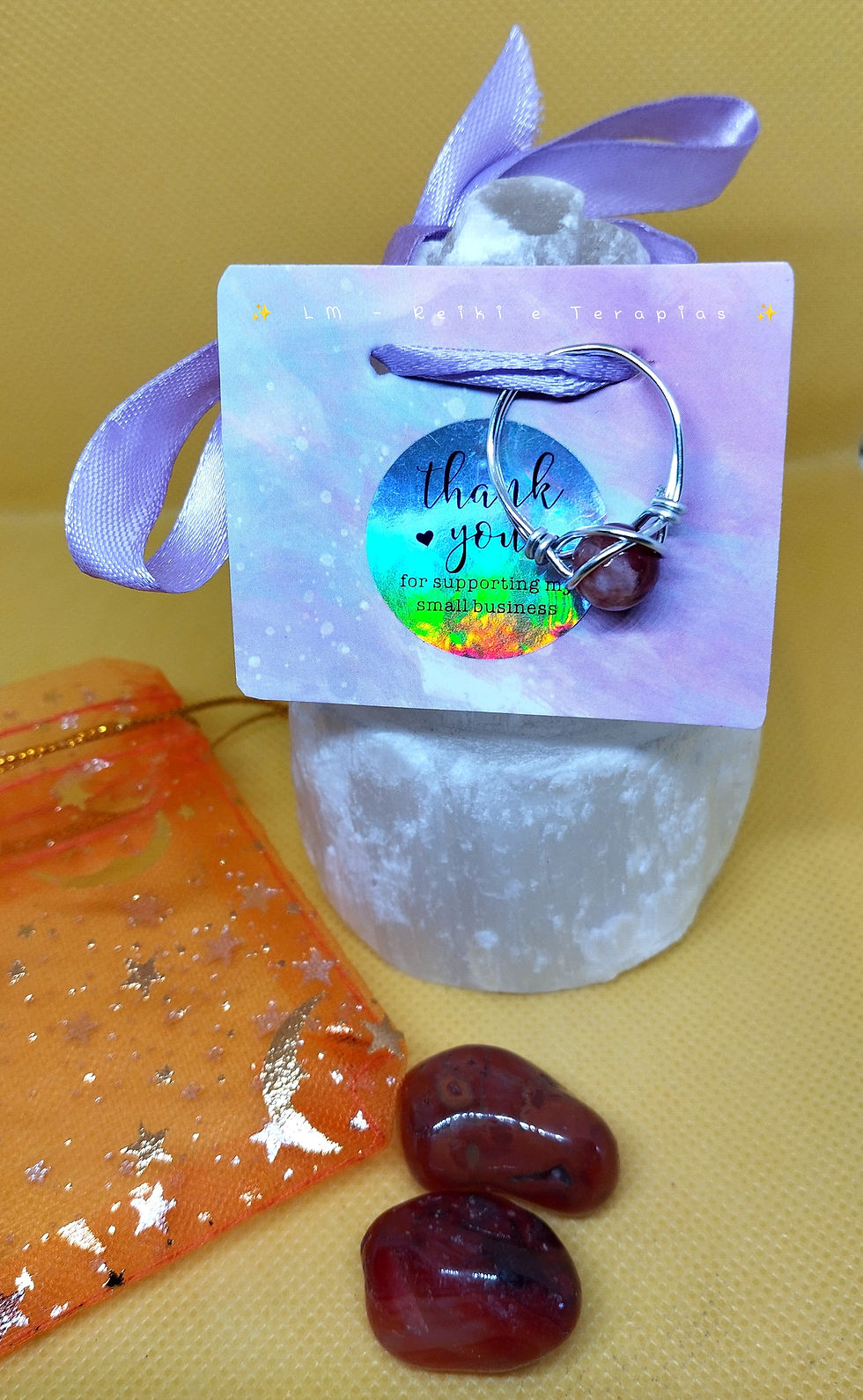 Miniatura: Anel terapêutico com Cornalina [Carnelian therapeutic ring]