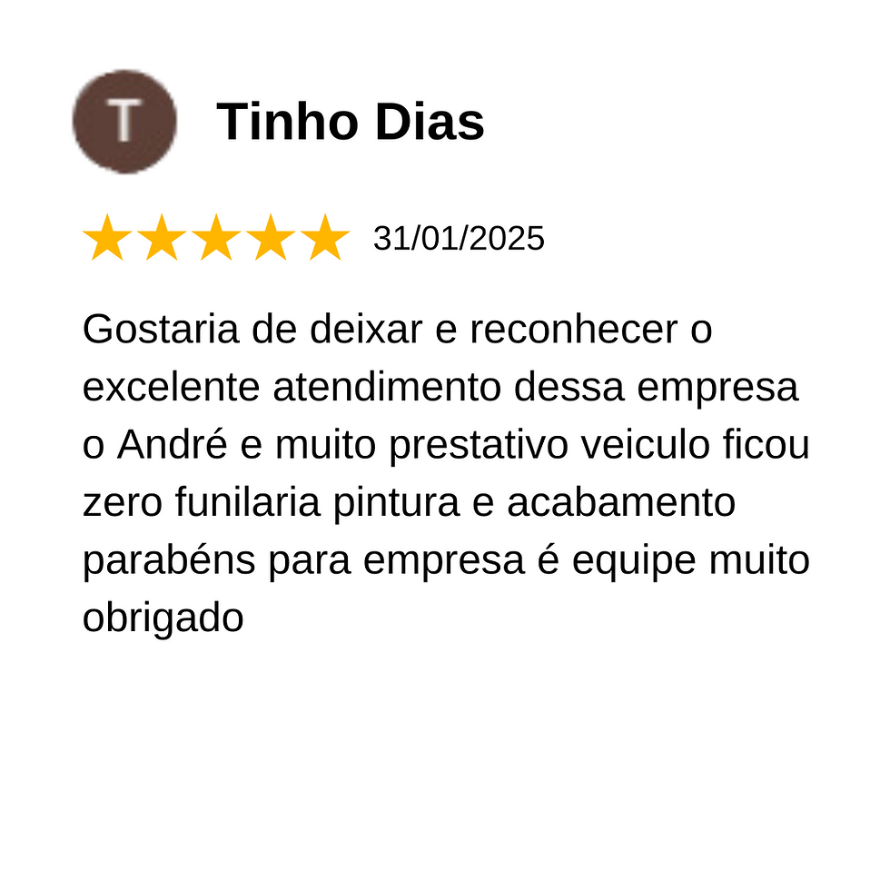 Avaliação Tinho