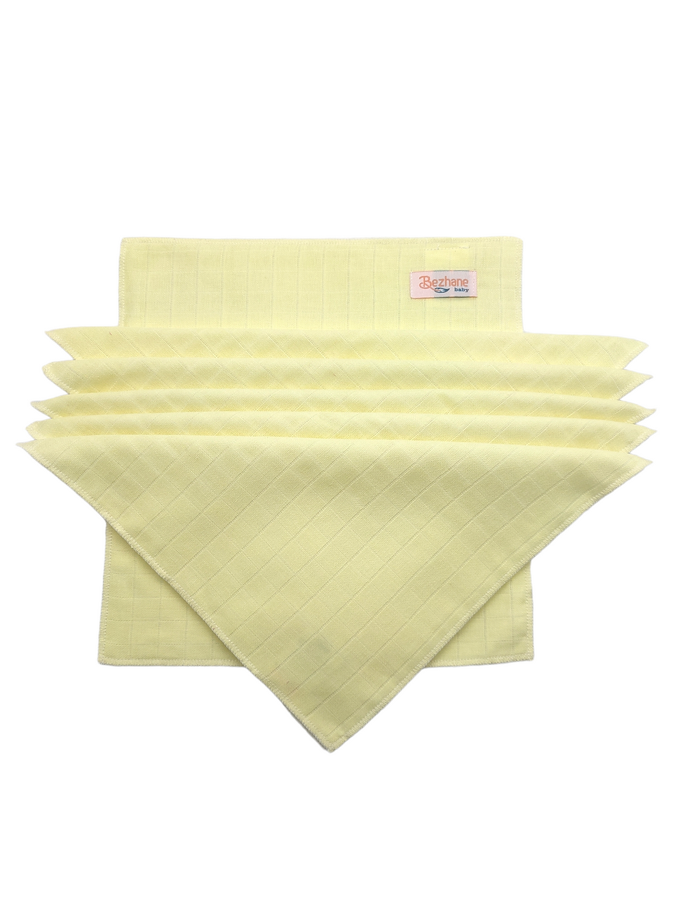 Миниатюра: BEZHANE Двухслойный набор из 6 детских салфеток для рта из муслина из 100% хлопка (28x28) 