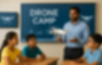 Kids learning about drones