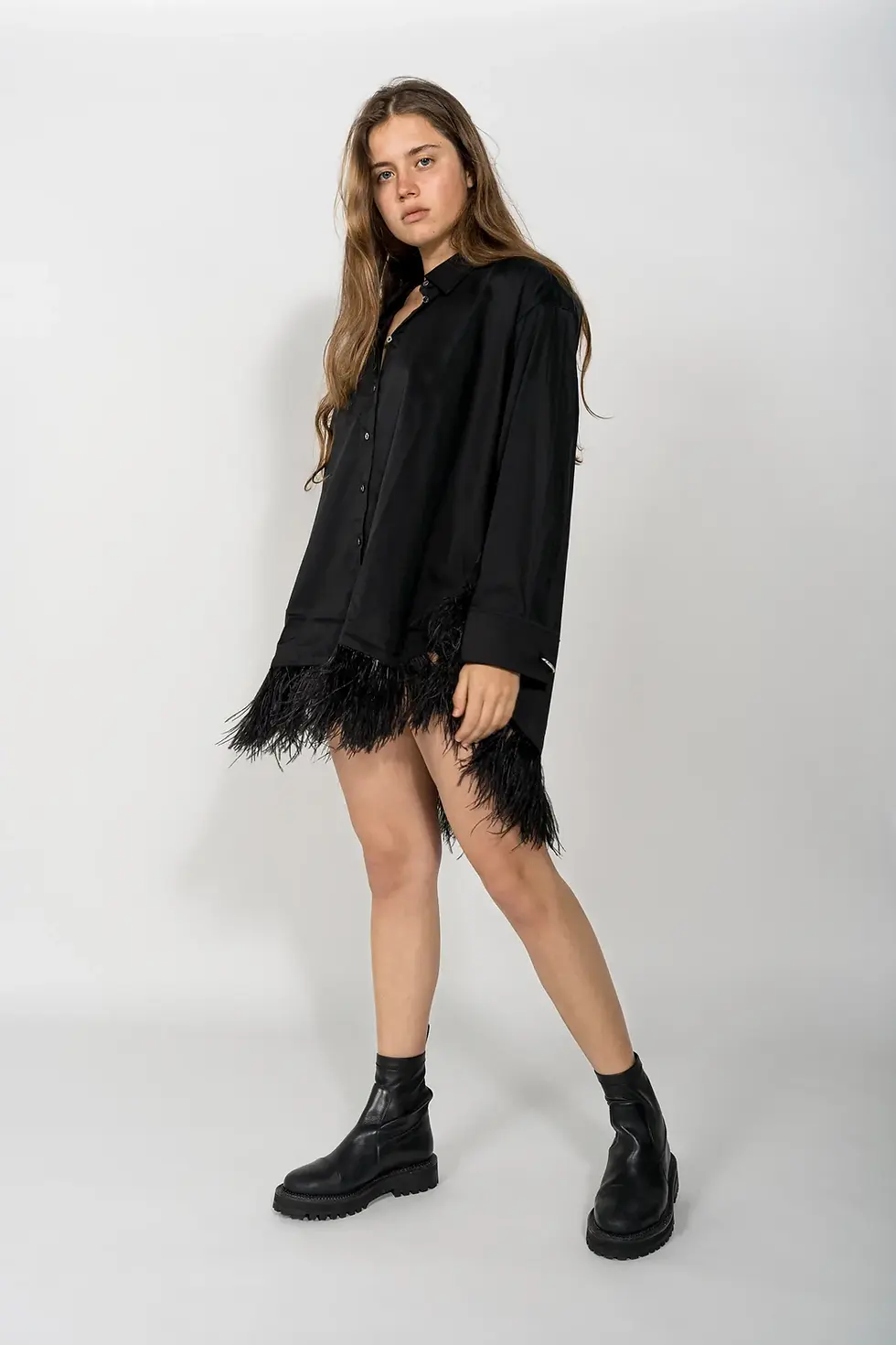 Thumbnail: Feather Shirt Dress