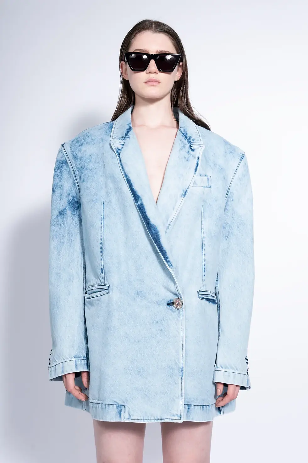 Thumbnail: Oversized Denim Blazer