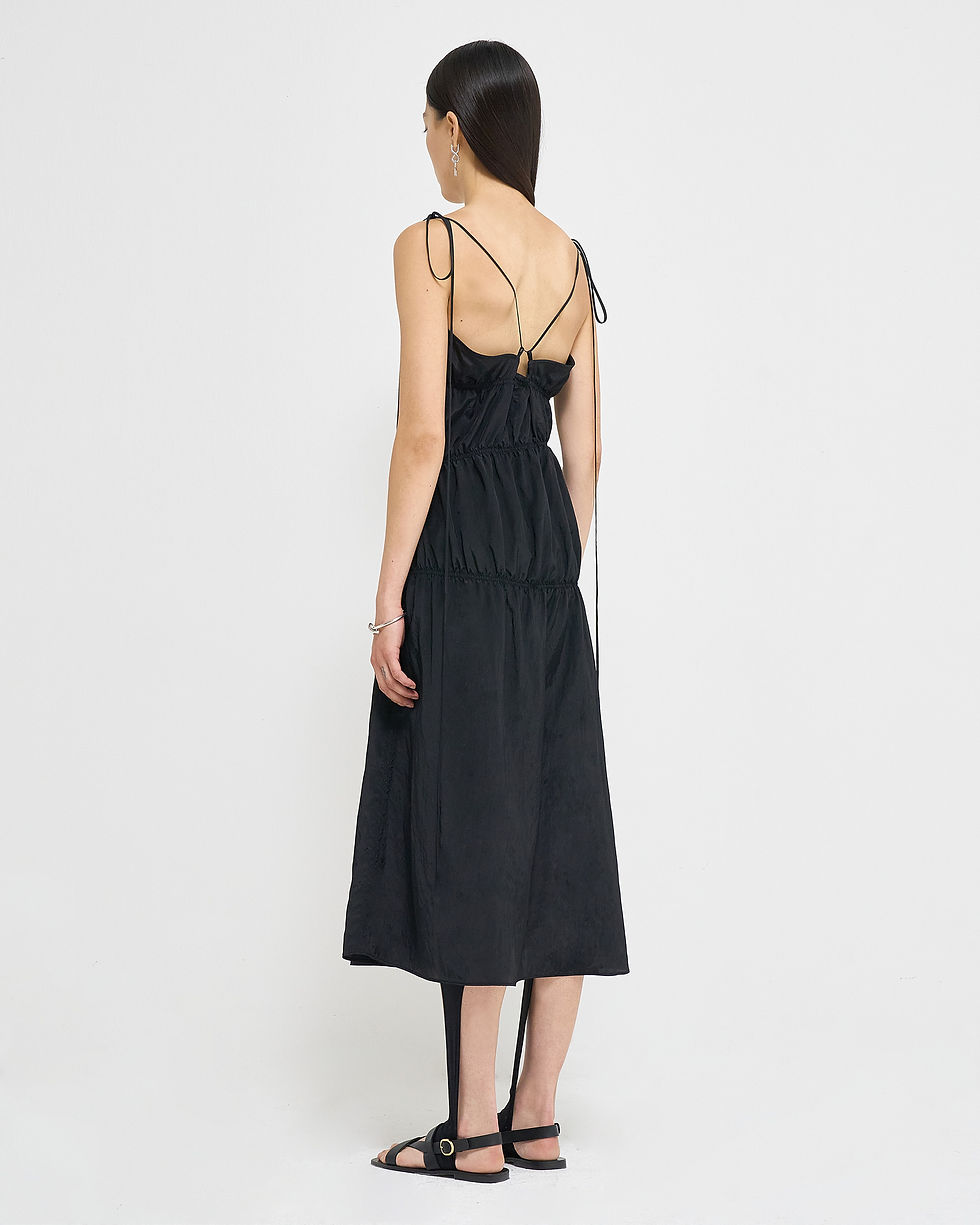 Thumbnail: Ruched Slip Midi Dress
