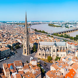 Bordeaux aerial panoramic view, France