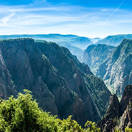 panoramic picture of the black gunnison national park in summer, Colorado