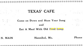 For decades, diners invited to
"Eat A Meal With Old Fred Long"