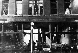 As U.S. involvement in WWI begins, Hannibal experiences devastating fire