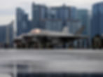 F-35Bs aboard the deck of HMS Prince of Wales against Singapore's Skyline