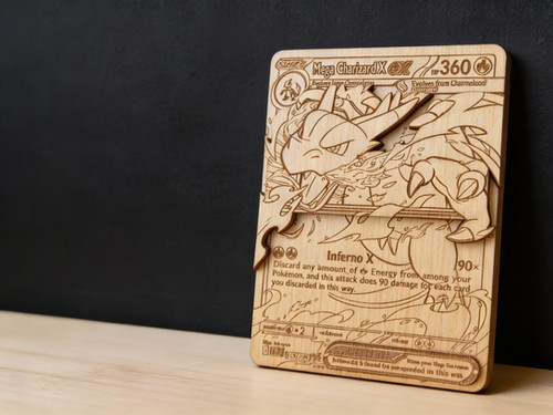 Engraved Wooden POKE INSPIRED TCG Card  GENESIS Series | Crooked Creek CC
