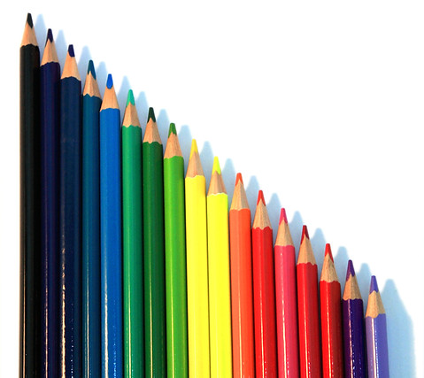 Vertical Colored Pencils