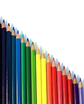 Crayons de couleur verticale