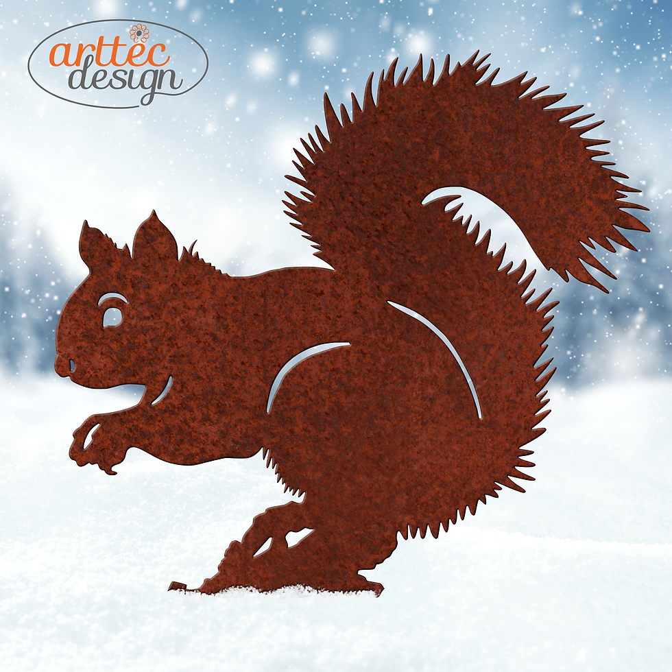 Miniaturbild: Eichhörnchen knabbert (Aufsteller)