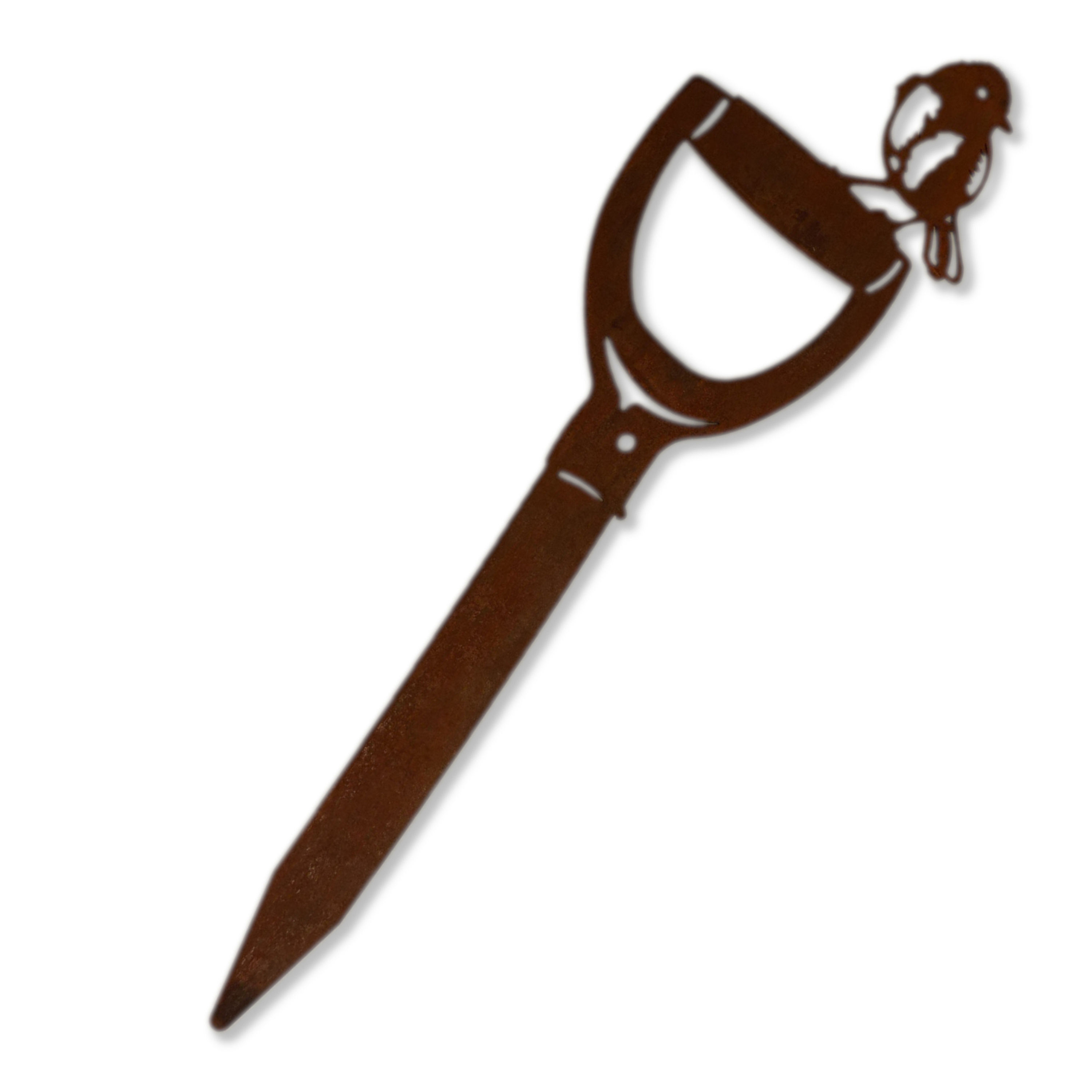 Kohlmeise auf Spatenstiel sitzend (Vogel)