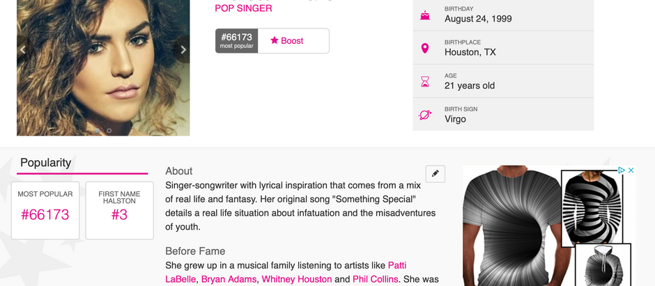 Halston Dare Added to Celebrity Birthdays!