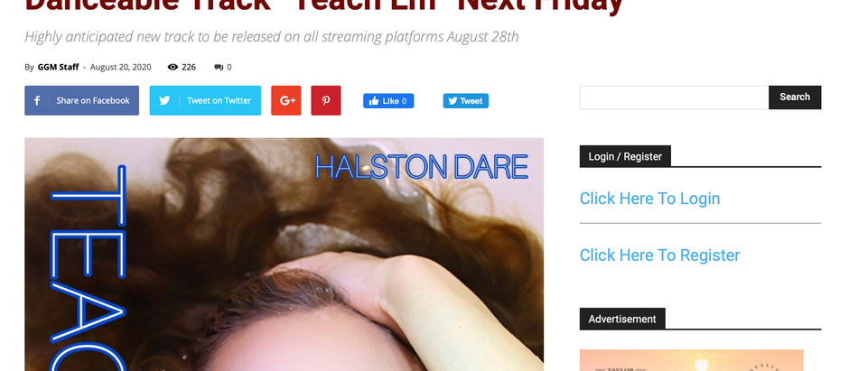 Guitar Girl Mag: Rising Alt-Pop Singer Halston Dare To Release Danceable Track “Teach Em”