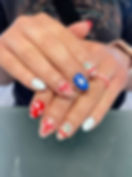 Cute 4th of July nails featuring red cherry nail art, blue star accents, red bow designs, and pastel striped tips. This fun and playful 4th of July nail design blends classic red, white, and blue tones in a fresh way. Perfect for anyone looking for simple 4th of July nails, cute fourth of July nails, or July 4th nail art ideas. A great example of patriotic nail art that’s both trendy and unique, ideal for summer celebrations, fireworks parties, or festive nail inspiration. Includes elements from fourth of July nails simple, subtle 4th of July nails, and July nail designs.