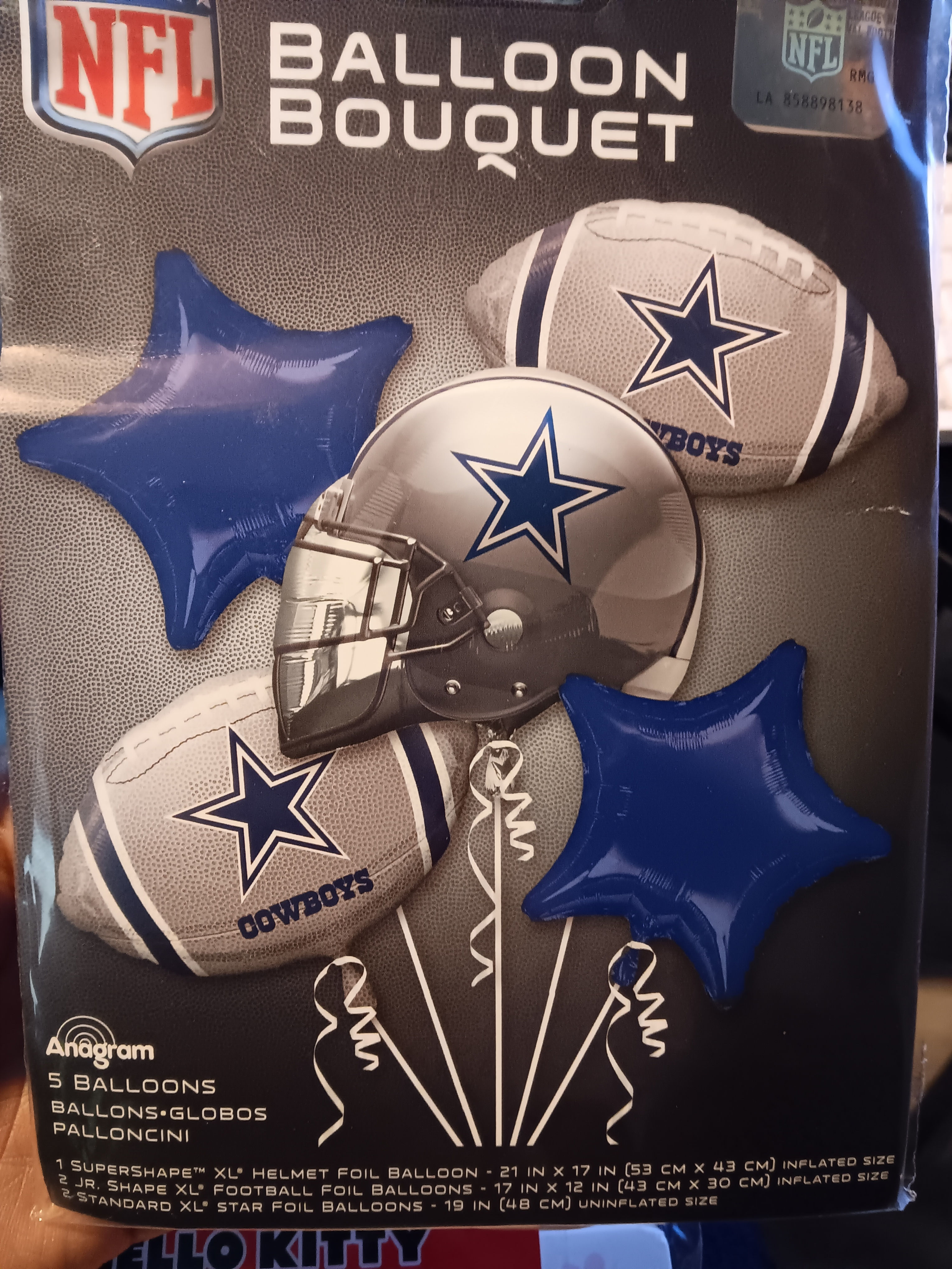 Cowboys Balloon Bouquet 5pcs