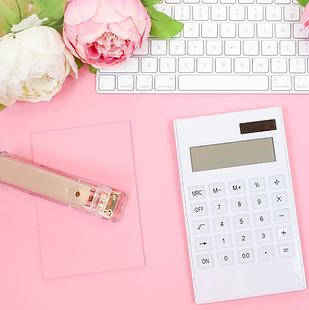 White calculator on pink background to arrange live in care cost