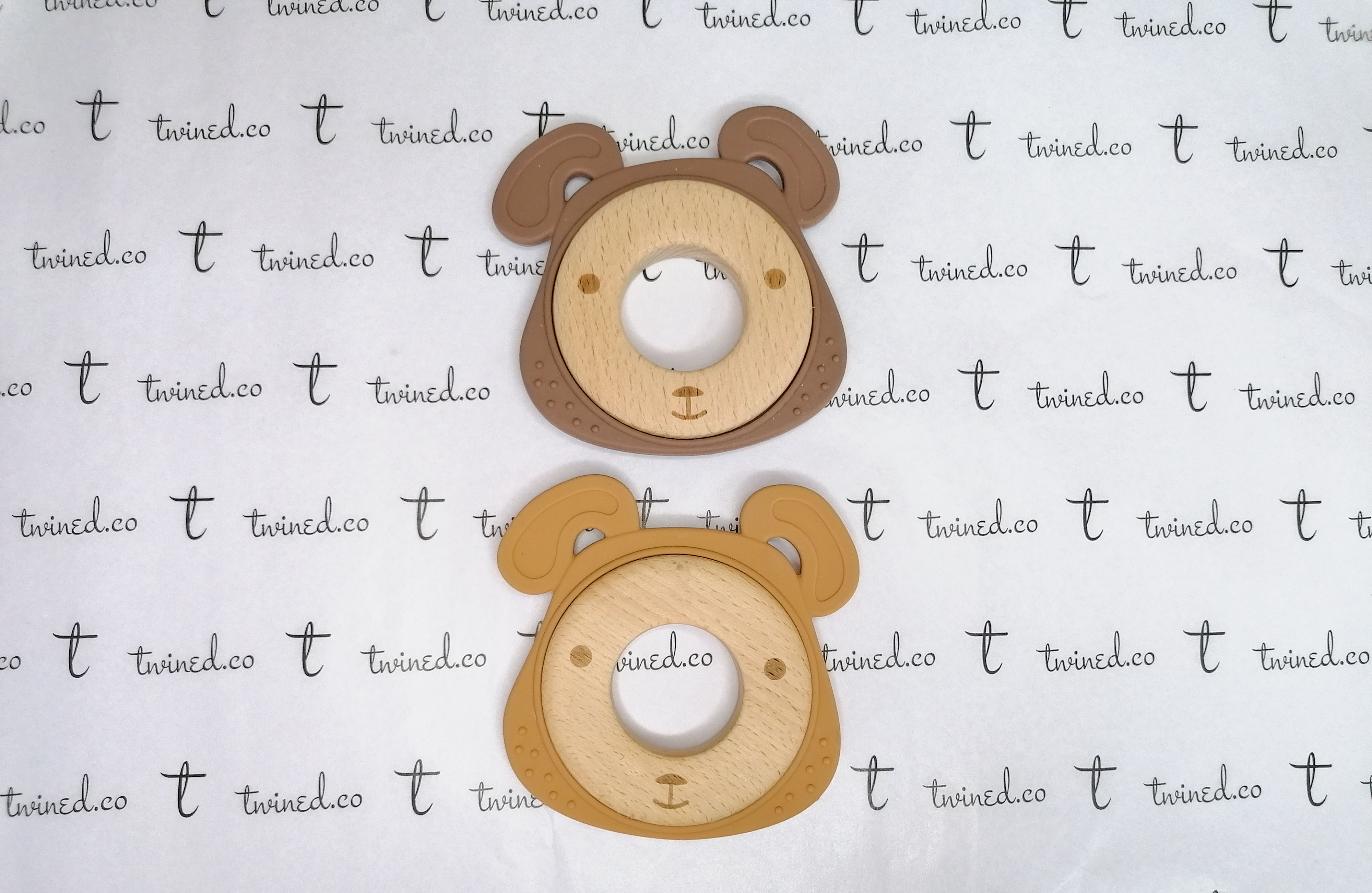 Wooden & Silicone Dog Teether