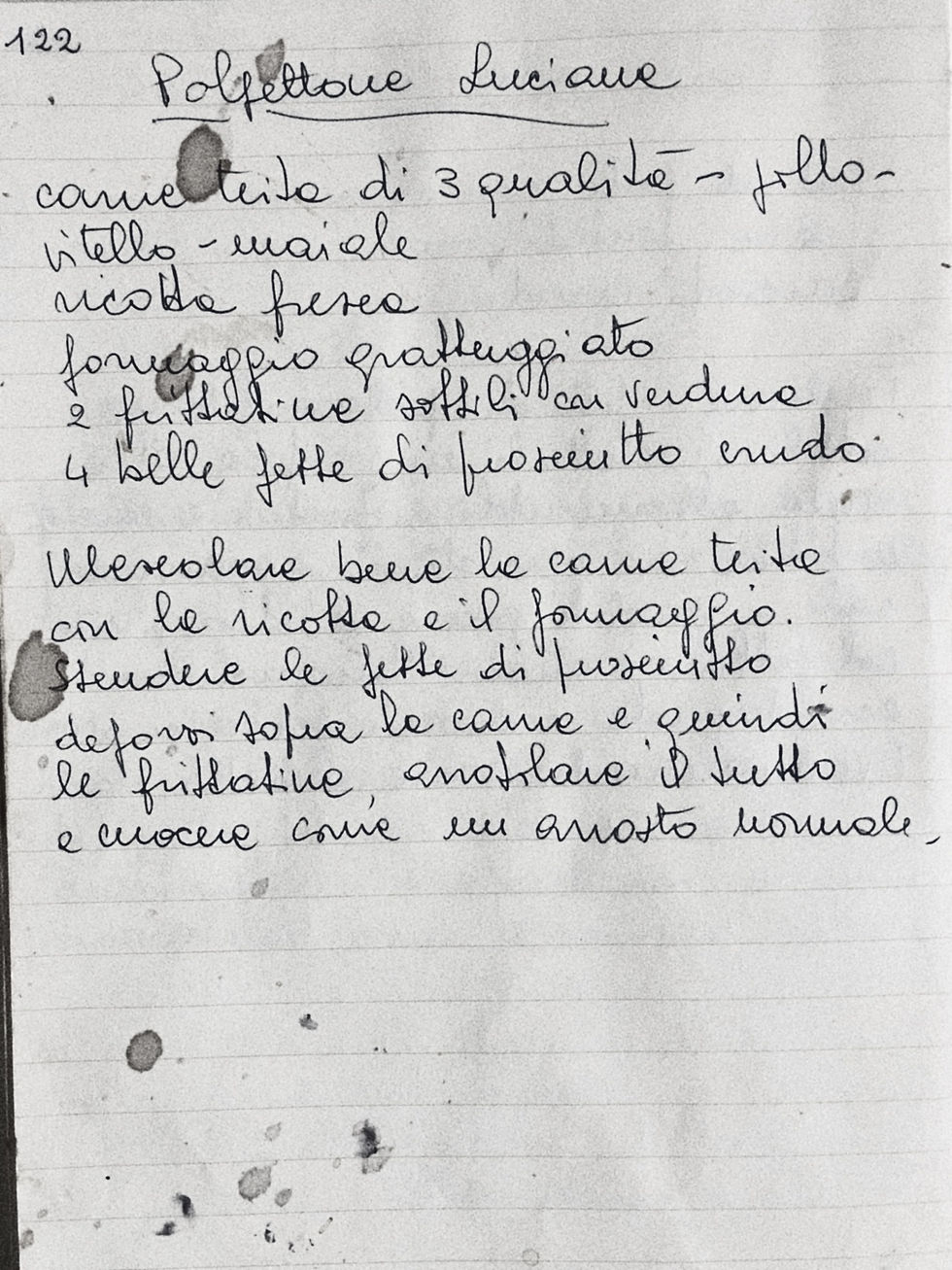 Ricetta Polpettone Luciana